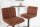 Chaise de comptoir réglable en hauteur Marron Noir Tissu Métal