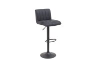 Tabouret de bar réglable en hauteur Gris Noir...