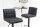 Tabouret de bar réglable en hauteur Gris Noir Tissu Métal