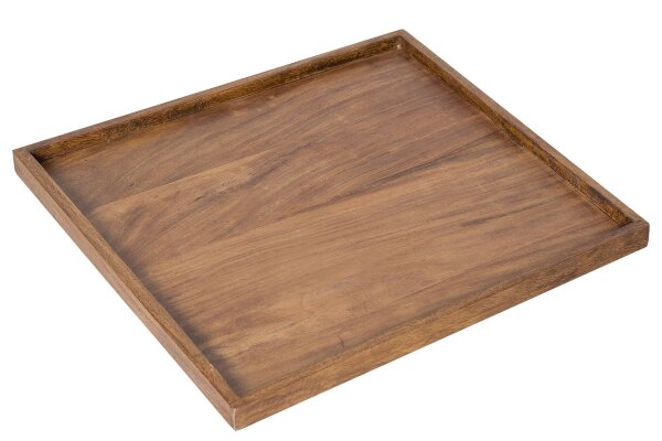 Tablett Holz Sheesham 50 cm breit erhöhter Rand Handarbeit