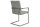 Chaise à piétement luge avec accoudoirs Tissu Acier inoxydable Gris Chrome