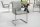 Chaise à piétement luge avec accoudoirs Tissu Acier inoxydable Gris Chrome