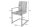 Chaise à piétement luge avec accoudoirs Tissu Acier inoxydable Gris Chrome