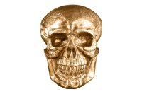 Wanddeko Totenkopf in Gold H: 40 cm aus Metall