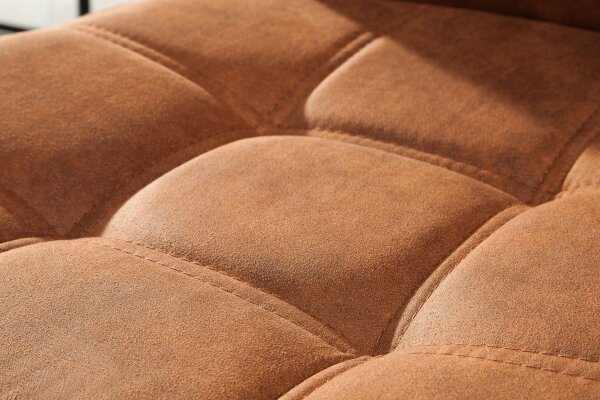 Chaise à bascule Marron Noir Tissu Fer Moderne KENYA