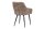 Chaise de salle à manger Taupe Noir L : 60 cm avec accoudoirs Tissu Métal
