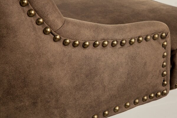 Chaise de bureau réglable en hauteur tissu métal Chesterfield