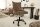 Chaise de bureau réglable en hauteur tissu métal Chesterfield