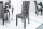 Chaise de salle à manger sans accoudoirs en style colonial gris Tissu bois