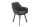 Chaise de salle à manger Anthracite avec accoudoirs Tissu Métal Rétro