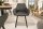 Chaise de salle à manger Anthracite avec accoudoirs Tissu Métal Rétro