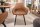 Chaise salle à manger marron noir en tissu métal avec accoudoirs