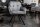 Chaise pivotante Gris Noir Tissu Métal sans roulettes LIBYA