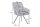 Chaise pivotante Gris Noir Tissu Métal sans roulettes LIBYA