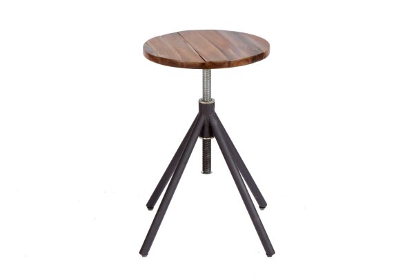 Tabouret réglable en hauteur Industrial bois dacacia métal