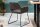 Chaise de salle à manger Bauhaus design gris noir en tissu métal