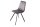 Chaise de salle à manger velours métal gris noir rétro