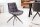 Chaise de salle à manger sans accoudoirs Gris en tissu Similicuir Métal