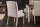 Chaise de salle à manger Beige Tissu Bois Chesterfield avec accoudoirs