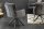 Chaise pivotante velours métal anthracite noir sans roulettes