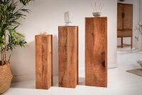 Colonne décorative Set de 3 podiums en bois massif...