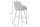 Chaise de bar avec dossier velours métal vert noir