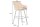 Chaise de comptoir avec dossier velours métal jaune noir