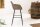 Barhocker mit Lehne Stoff Metall in Taupe Schwarz Modern