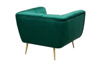 Fauteuil velours housse vert or largeur 105 cm design...