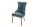 Chaise de salle à manger velours bois en pétrole naturel Chesterfield