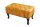 Hocker Samt Holz 45 x 80 cm in Gelb Braun Chesterfield