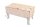 Hocker Samt Holz 45 x 80 cm in Gelb Braun Chesterfield