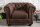 Fauteuil Chesterfield brun antique L : 110 cm en tissu bois