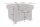 Fauteuil Chesterfield brun antique L : 110 cm en tissu bois