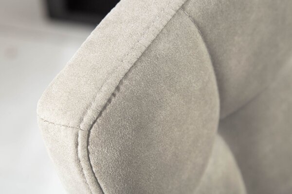 Chaise de salle à manger sans accoudoirs Tissu Métal Gris Noir