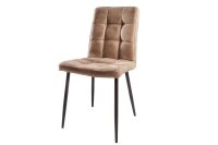 Chaise de salle à manger Taupe Noir sans...