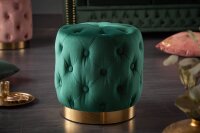 Pouf Vert Or Revêtement velours Ø 37 cm...