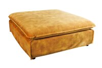 Tabouret rembourré velours jaune 100 cm de long...