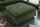 Pouf en velours bois vert 100 cm de large housse lavable