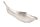 Dekoschale Metall L: 64 cm in Silber Blatt Design Handarbeit
