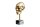 Statue décorative Tête de mort en or noir H : 35 cm Métal Marbre