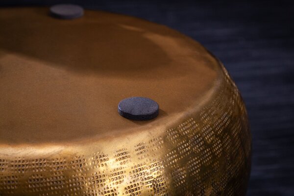 Übertopf 2er Set Metall in Gold Handarbeit Hammerschlag