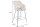 Tabouret de bar velours métal gris noir or rétro