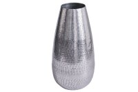 Dekovase in Silber antik Hammerschlag H: 25 cm Handarbeit