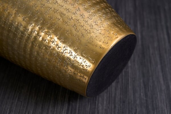 Dekovase Handarbeit H: 50 cm Hammerschlag Unikat in Gold