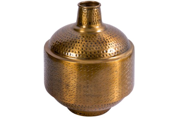Deko Vase Handarbeit Hammerschlag Ø 31 cm in Kupfer antik