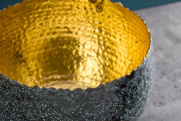 Dekoschale Handarbeit Ø 28 cm klein Hammerschlag Metall