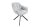 Chaise pivotante sans roulettes gris noir en tissu métal rétro