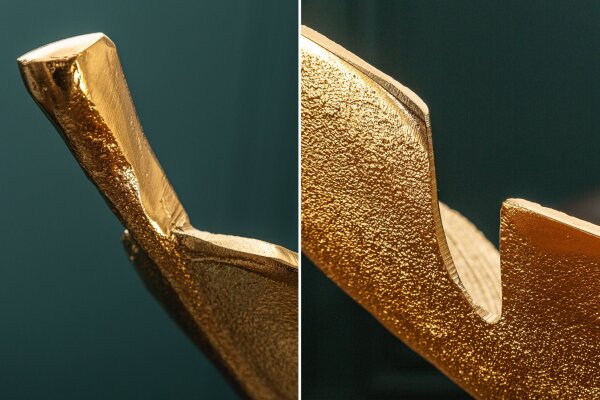 Deko Schale in Gold 62 cm lang aus Metall Handarbeit