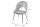Chaise de salle à manger sans accoudoirs velours métal motif floral gris
